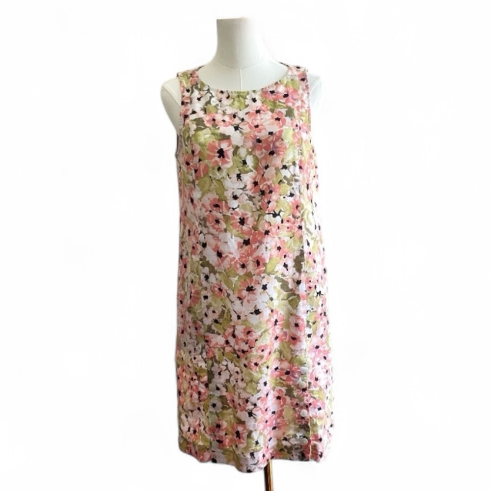 Mini A-Line Floral Linen Shift Dress by J.Jill